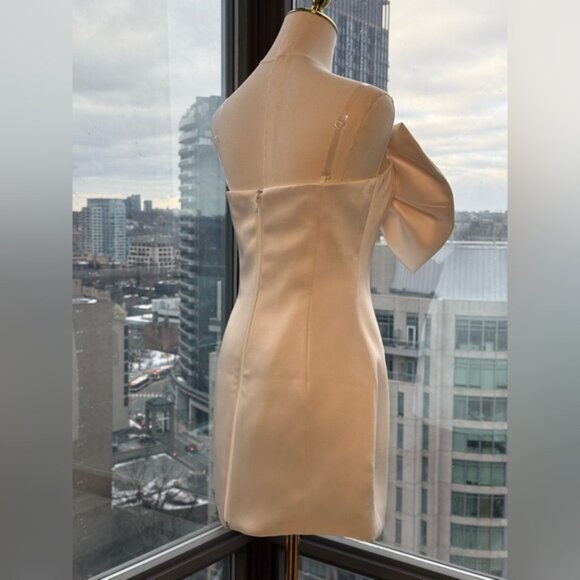 🆕 BRONX & BANCO 🧿 NWOT Evie White Strapless Bow Mini Dress, Sz XS US 2 - Picture 5 of 13